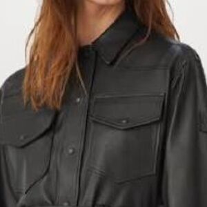 Belstaff Black lamb Leather Jacket